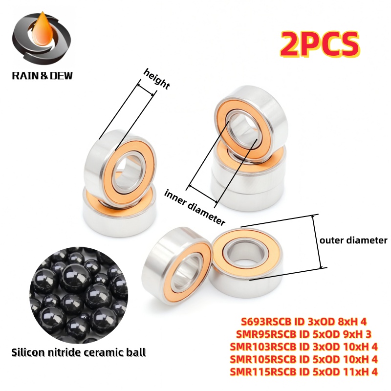 Spinning Reel - 2 Pezzi Cuscinetti a Sfera Miniaturizzati